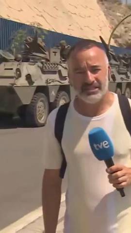  En la frontera de Ceuta, despliegue del Ej�rcito para reforzar la seguridad.