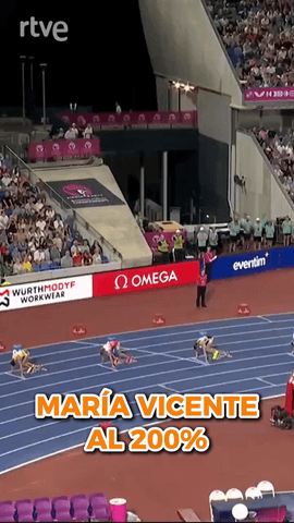 Así ha sido la victoria de María Vicente en su serie de 200m del heptatlón que le sitúa octava de la clasificación con 3.751 puntos mientras Sofía Cosculluela es 21ª con 3.496 puntos.