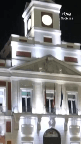 Primera noche de acampada en la Puerta del Sol.