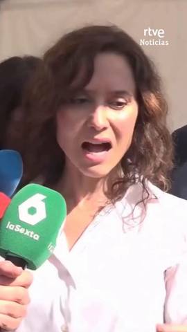 La presidenta de la Comunidad de Madrid, Isabel D�az Ayuso, denuncia una 