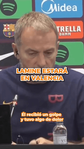  Hansi Flick confirma que Lamine Yamal estará en Valencia.