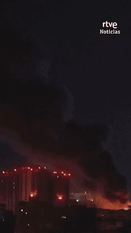  Im�genes del �ltimo ataque ruso sobre la capital ucraniana, contra Kiev.