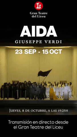  Esta noche estamos en el Gran Teatre del Liceu para ofreceros en directo 'Aida', de Giuseppe Verdi.