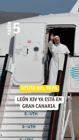 El avión en el que viaja el papa ha aterrizado en la base militar de Gando, en Gran Canaria.