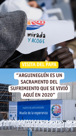 El papa León XIV llega a Canarias y su primera parada es en el muelle de Arguineguín, lugar donde hace seis años miles de personas migrantes estuvieron hacinadas durante varios meses.