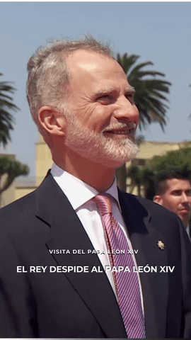 León XIV se despide de España desde Tenerife tras 7 días de visita, acompañado por el rey.