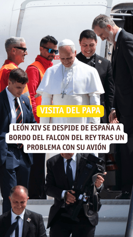 Finalmente, León XIV se despide de España tras una visita histórica con un colofón algo accidentado: su avión ha sufrido un problema técnico que ha obligado a desalojar el aparato.