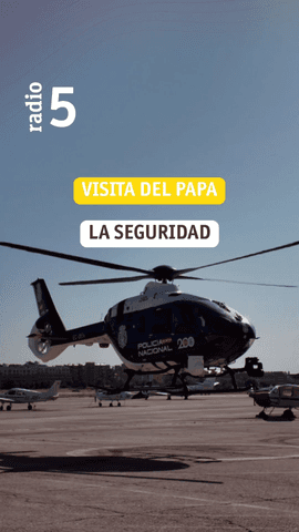 En la Base Central de la Unidad Aérea de la Policía Nacional se preparan para uno de los mayores dispositivos de seguridad desplegados del año con motivo de la visita del papa.