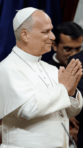 El papa León XIV en su discurso en el Congreso de los Diputados.