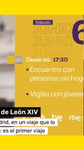 RTVE se vuelca con la histórica visita del papa León XIV a España.