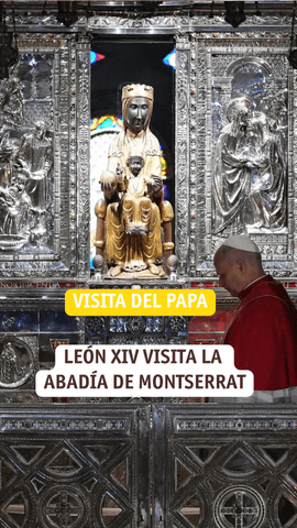 Tras visitar la cárcel de Brians 1, en Barcelona, el papa León XIV se ha dirigido a la abadía de Montserrat.