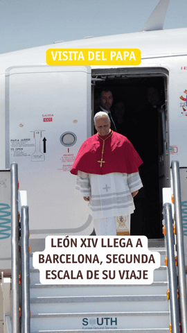 León XIV aterriza en Barcelona, la segunda parada de su visita a España .