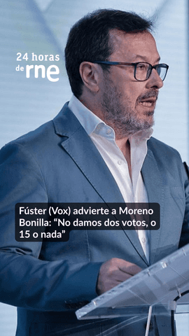 José Antonio Fúster, portavoz nacional de Vox, en el Informativo 24 Horas de RNE.