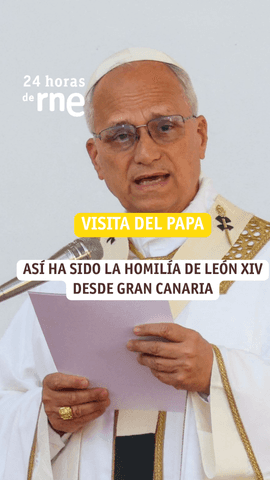 El papa León XIV se ha dirigido en su homilía a las cerca de 40.000 personas reunidas en el estadio del Gran Canaria con un mensaje dirigido 
