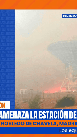  El fuego amenaza la estación de la NASA en Madrid