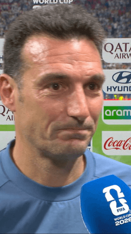 ¡Scaloni se queda sin palabras con la enésima remontada de Argentina en este #MundialRTVE!