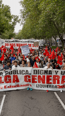 La manifestación en Madrid por la vivienda acaba de arrancar y las cuatro columnas, que parten de distintos puntos de la capital, confluirán en la plaza de Cibeles