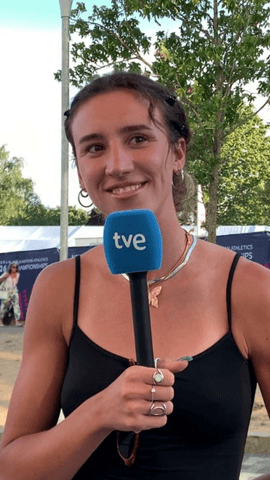  La campeona Daniela Fra, de vacaciones en un campeonato.