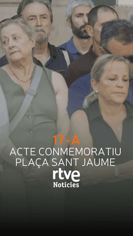  Barcelona celebra avui l'acte de record a les v�ctimes del 17-A a la Pla�a Sant Jaume, en substituci� de la Rambla, que est� en obres