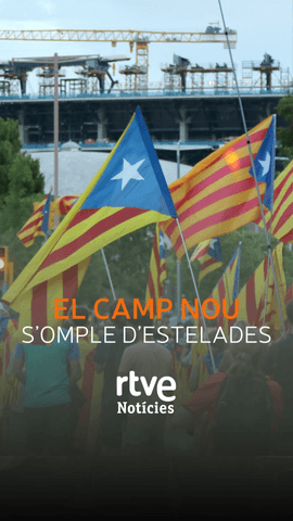  El Camp Nou s'ha omplert aquest dijous d'estelades durant el partit entre el Bar�a i l'Athl�tic de Bilbao.