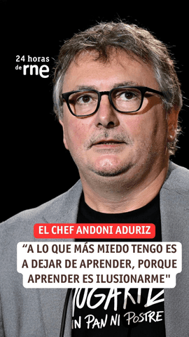 Andoni Aduriz, chef y fundador del restaurante Mugaritz, explica a Lara Hermoso, en el '24 Horas de RNE' su visi�n en el mundo de la alta cocina.