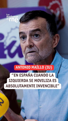 Antonio Maíllo, coordinador federal de Izquierda Unida, es optimista respecto a una lista unitaria a la izquierda del PSOE y señala que “cuando la izquierda en España se moviliza es absolutamente invencible”