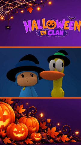  ¡BOOO! ¡Que no cunda el pánico… que llega HALLOWEEN A CLAN! Monstruos traviesos, brujas con mucho arte, fantasmas de lo más simpáticos y aventuras para morirse… ¡de risa! Del 30 de octubre al 1 de noviembre, Clan se transforma en el lugar más terroríficamente divertido de la tele.