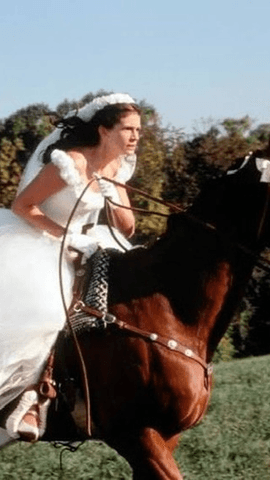 Huir de los problemas nivel Julia Roberts en ‘Novia a la fuga’.