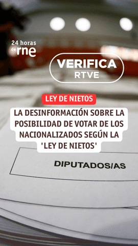 El adelanto de las elecciones generales al 29 de noviembre multiplica la desinformación en redes sociales sobre la posibilidad de que voten o no los nacionalizados según la 'ley de nietos', un asunto que está en manos del Tribunal Supremo