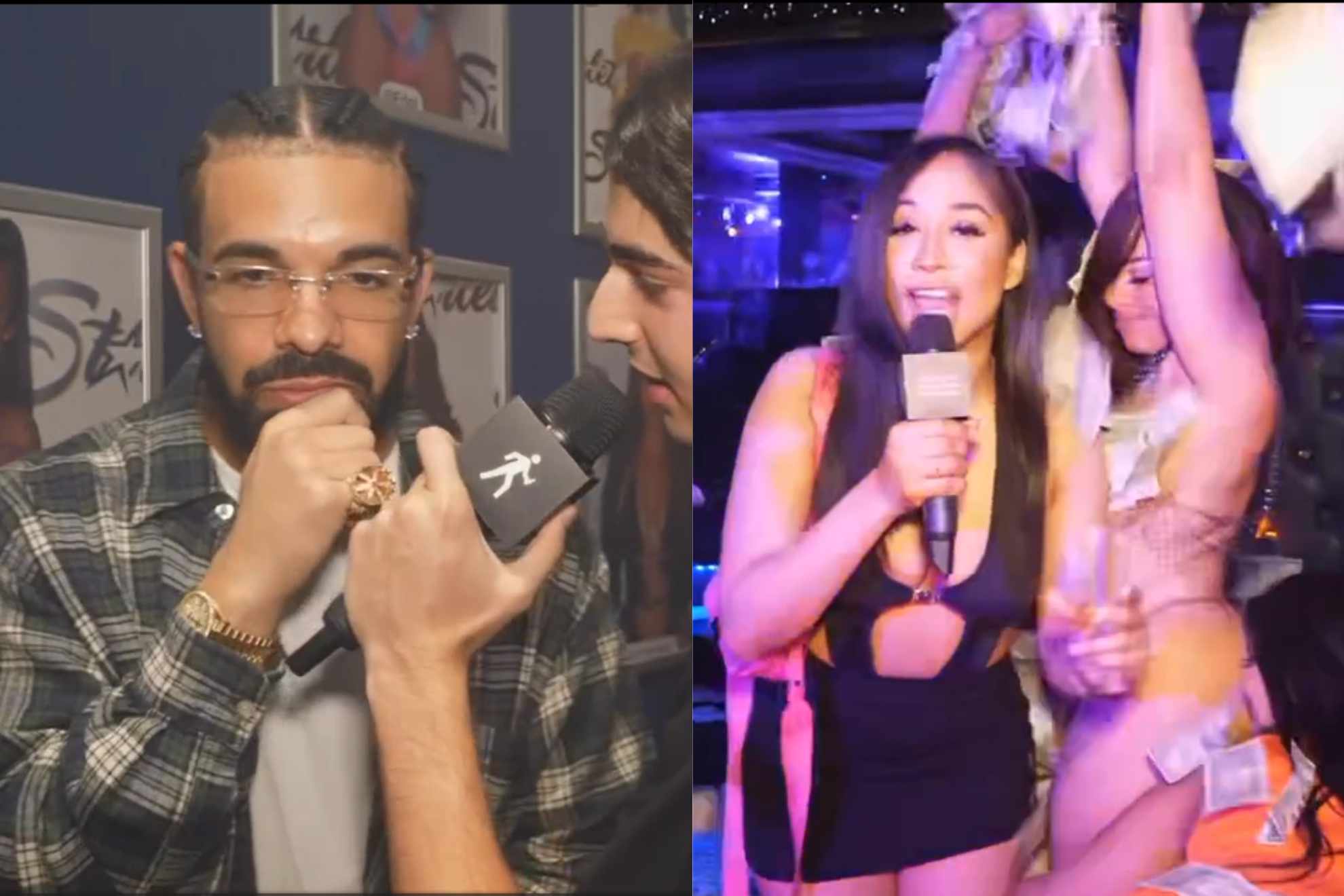 Drakes most surreal interview to date: flaunting 2Pacs ring at a strip  club